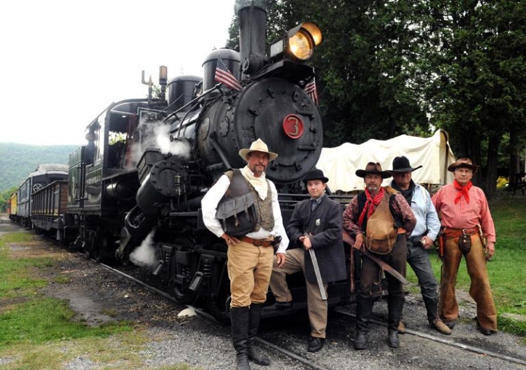 Train Robbery in the Old West Civilized Fashion