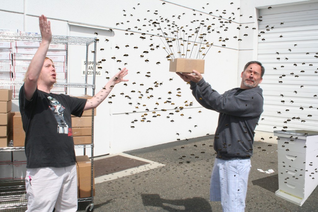 Robert and Mike conducting final pre-flight testing 