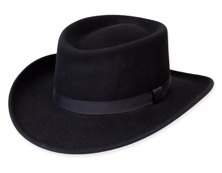  Victorian Old West Mens Hats Black Wool Felt Wide Brim |Antique Vintage Fashioned Wedding Theatrical Reenacting Costume | Lawman