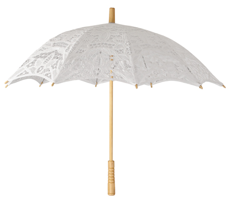  Victorian Old West Edwardian Ladies Parasols White Cotton Lace Lacy |Antique Vintage Fashioned Wedding Theatrical Reenacting Costume | Beachwear Gifts for Her Suffragist