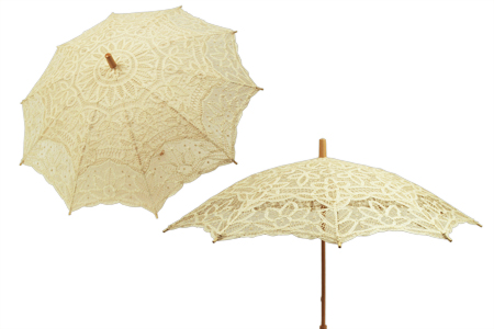  Victorian Old West Edwardian Ladies Parasols Ivory Cotton Lace Lacy |Antique Vintage Fashioned Wedding Theatrical Reenacting Costume | Gifts for Her