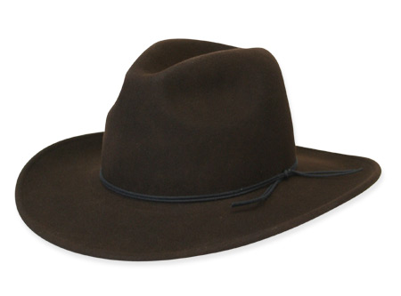  Victorian Old West Mens Hats Brown Wool Felt Slouch Wide Brim |Antique Vintage Fashioned Wedding Theatrical Reenacting Costume | Lawman