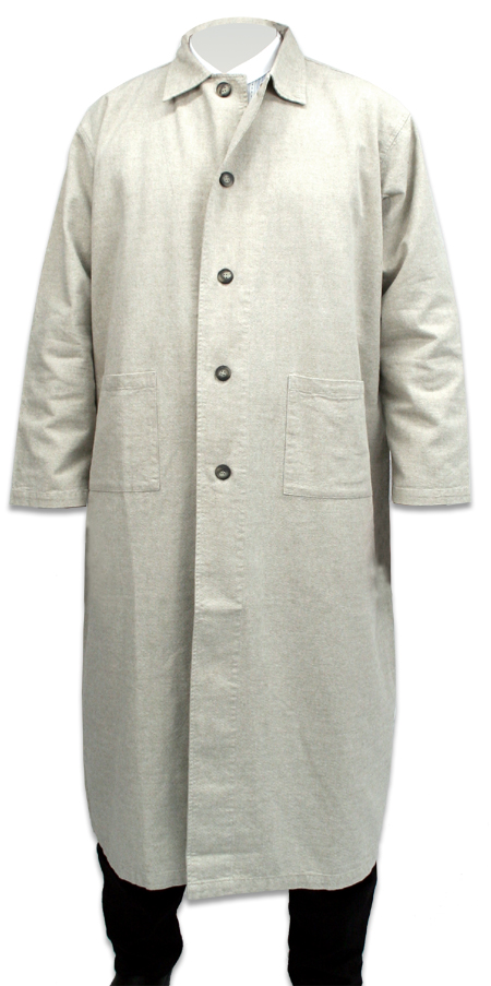  Victorian Old West Steampunk Mens Coats Ivory Cotton Solid Dusters |Antique Vintage Fashioned Wedding Theatrical Reenacting Costume | Adventurer Motorist