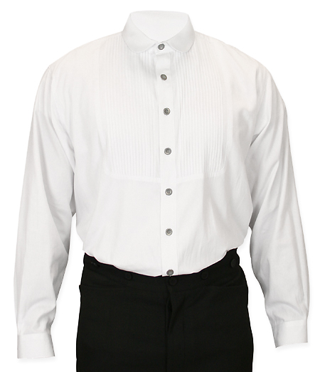 High collar shirt White collar cuff 3 buttons Mens Bankers Cotton Blue Checks 