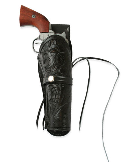  Old West Holsters and Gunbelts Black Leather Tooled |Antique Vintage Fashioned Wedding Theatrical Reenacting Costume |