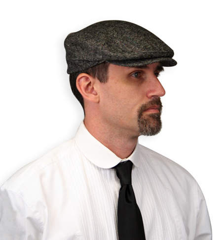  Victorian Steampunk Edwardian Mens Hats Gray Tweed Wool Blend Caps Flat |Antique Vintage Old Fashioned Wedding Theatrical Reenacting Costume | Golf