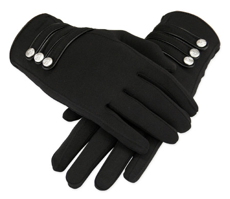 Victorian Edwardian 9" Lace Black Gloves Fancy Dress Costume Accessory 