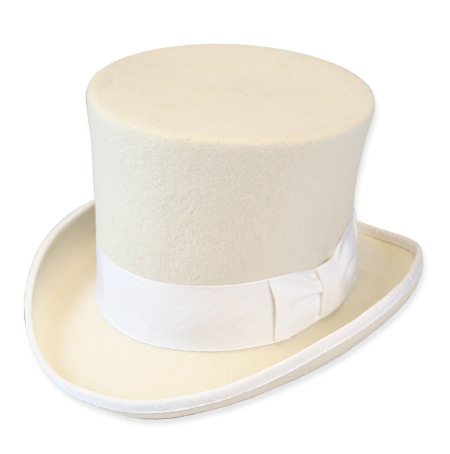 Victorian Steampunk Edwardian Mens Hats Ivory Wool Felt Top |Antique Vintage Old Fashioned Wedding Theatrical Reenacting Costume |
