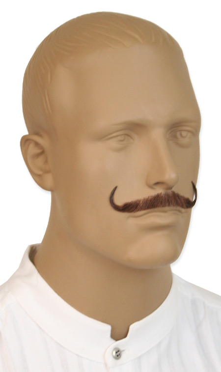  Victorian Old West Mens Mustaches Brown Natural |Antique Vintage Fashioned Wedding Theatrical Reenacting Costume |