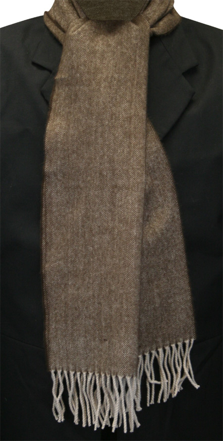  Victorian Edwardian Mens Ties Brown Wool Solid Herringbone Scarves |Antique Vintage Old Fashioned Wedding Theatrical Reenacting Costume | Gifts for Him Dickens Aviator