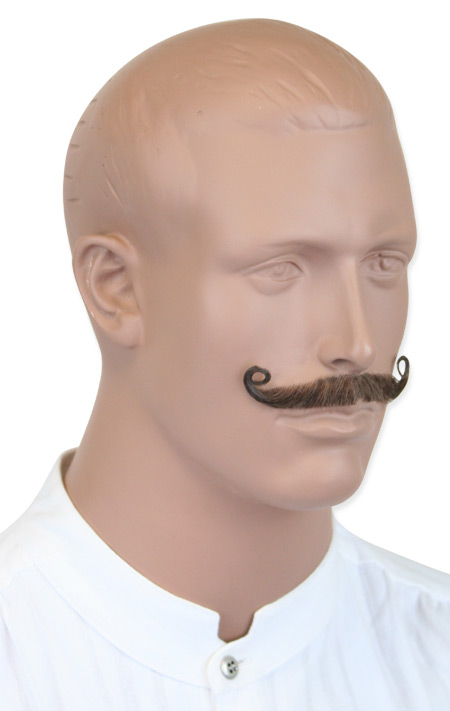  Victorian Old West Mens Mustaches Brown Natural |Antique Vintage Fashioned Wedding Theatrical Reenacting Costume |