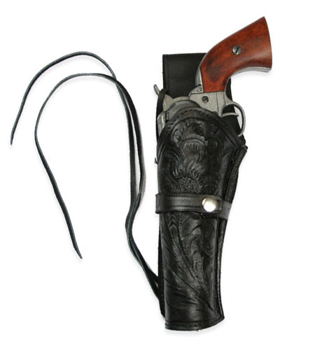  Old West Holsters and Gunbelts Black Leather Tooled |Antique Vintage Fashioned Wedding Theatrical Reenacting Costume | Lawman
