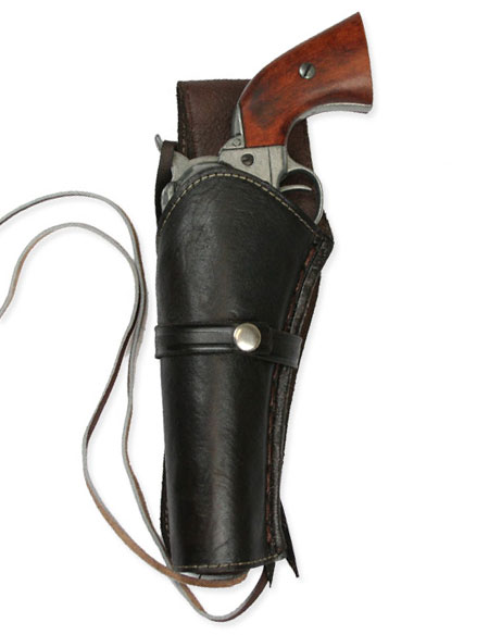  Old West Holsters and Gunbelts Brown Leather Un-Tooled |Antique Vintage Fashioned Wedding Theatrical Reenacting Costume |