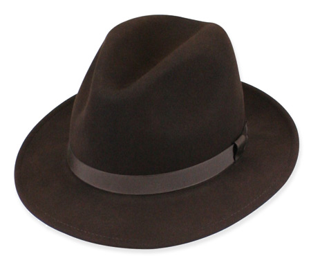  Victorian Edwardian Mens Hats Brown Wool Felt Fedoras Crushable |Antique Vintage Old Fashioned Wedding Theatrical Reenacting Costume | 1920s Roaring 20s