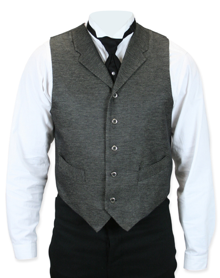  Victorian Old West Mens Vests Gray Synthetic Solid Dress |Antique Vintage Fashioned Wedding Theatrical Reenacting Costume |