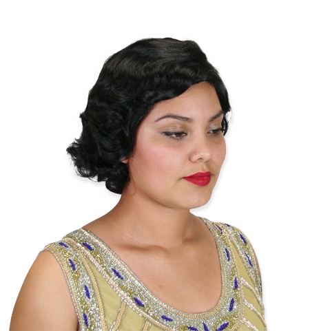 Victorian Edwardian Ladies Accessories Black Synthetic Hair Wigs |Antique Vintage Old Fashioned Wedding Theatrical Reenacting Costume | Flapper 1920s Roaring 20s