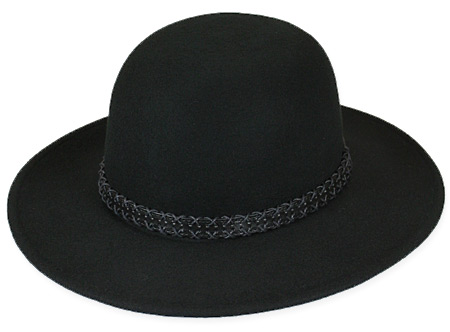  Victorian Old West Steampunk Mens Hats Black Wool Felt Wide Brim |Antique Vintage Fashioned Wedding Theatrical Reenacting Costume |