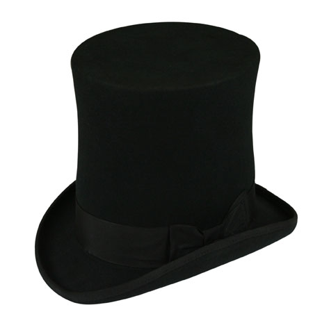 mens black top hat