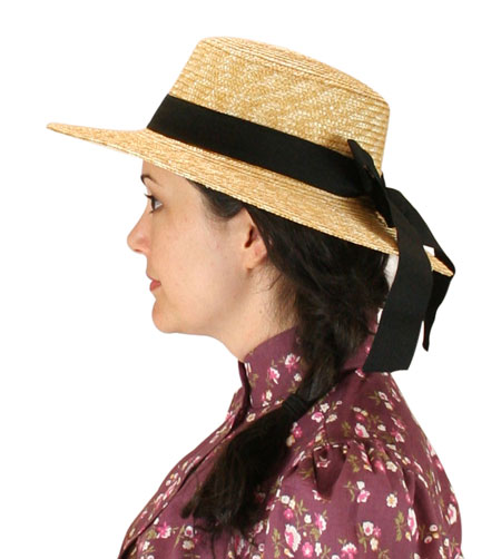  Victorian Ladies Hats Tan Straw Boaters |Antique Vintage Old Fashioned Wedding Theatrical Reenacting Costume | Gifts for Her Beachwear Suffragist