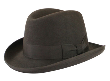  Victorian Old West Edwardian Mens Hats Brown Wool Felt Homburgs |Antique Vintage Fashioned Wedding Theatrical Reenacting Costume | Gifts for Him