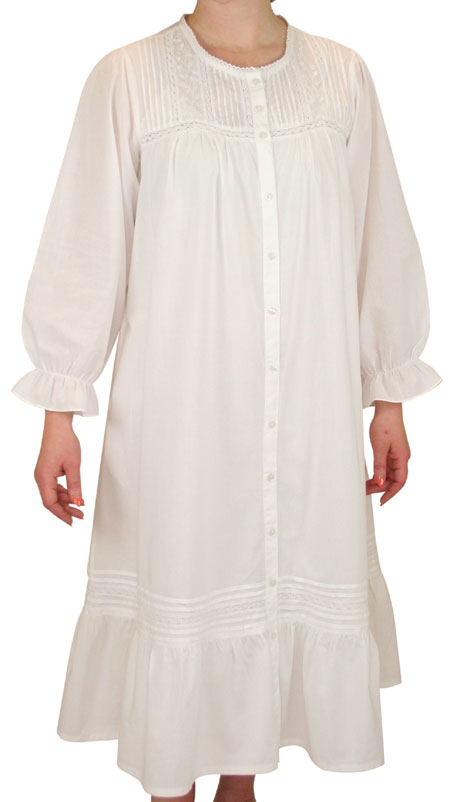  Victorian Old West Edwardian Ladies Lingerie White Cotton Solid Chemise Sleep Wear |Antique Vintage Fashioned Wedding Theatrical Reenacting Costume |