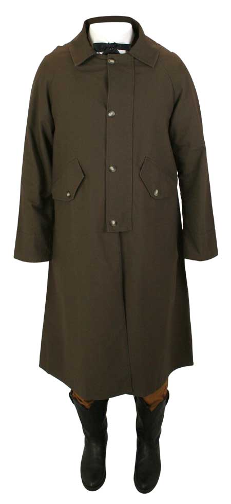  Old West Edwardian Mens Coats Brown Cotton Solid Dusters |Antique Vintage Fashioned Wedding Theatrical Reenacting Costume |