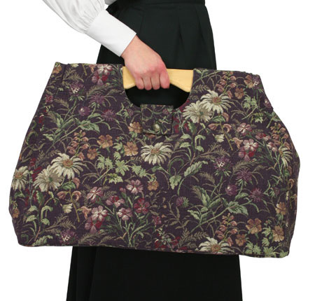  Ladies Accessories Purple Carpetbags |Antique Vintage Old Fashioned Wedding Theatrical Reenacting Costume |