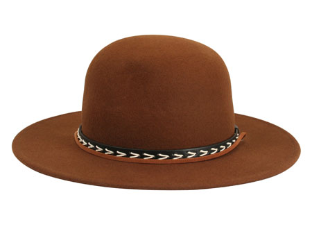  Victorian Old West Steampunk Mens Hats Brown Wool Felt Wide Brim Crushable |Antique Vintage Fashioned Wedding Theatrical Reenacting Costume |