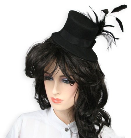 ladies black top hat