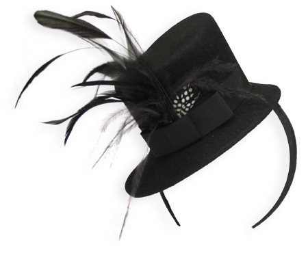 Fascinator Mini Top Hat Black Click To View
