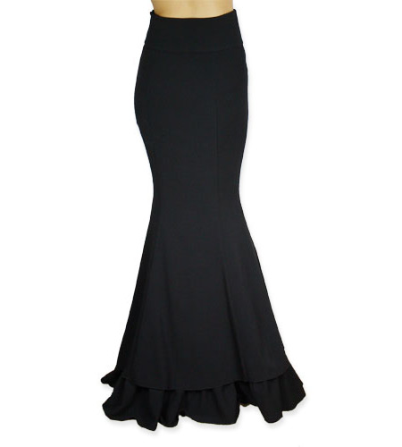 Vivien Fishtail Skirt - Black