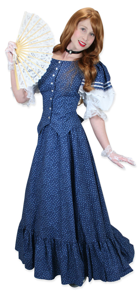 Royal Blue Calico Dress