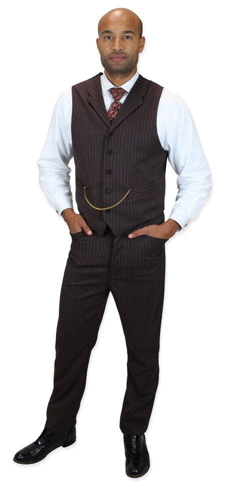 brown pinstripe pants