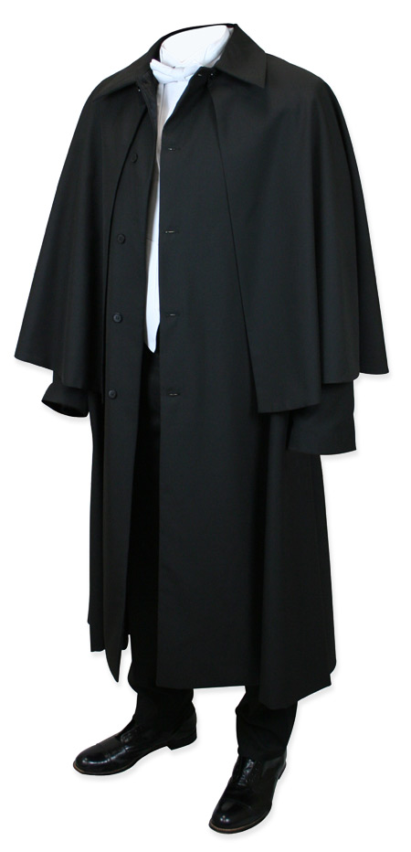 Inverness Dress Coat - Wool Blend - Black