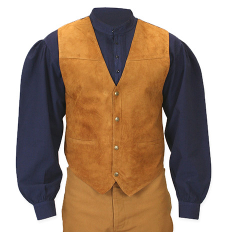 Traditional Mens Vests - Tan Leather Vests