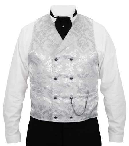 Regency Mens Vests White Double Breasted