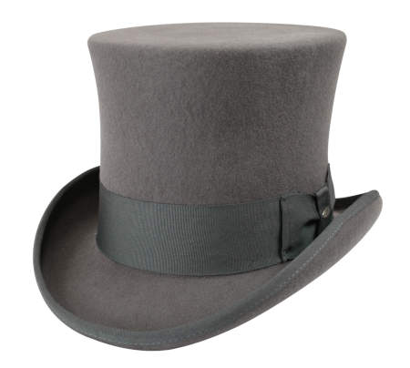 Steampunk Mens Hats - Gray Top Hats