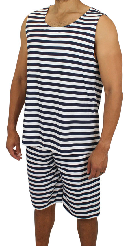 Vintage Mens Mens Onesie Bathing Suit One Piece Swimsuit Old