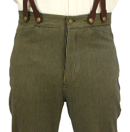 50’s Vintage Stripe Slacks 31×32 1950s French Grey Salt Pepper Stripe Cotton Chore Pants