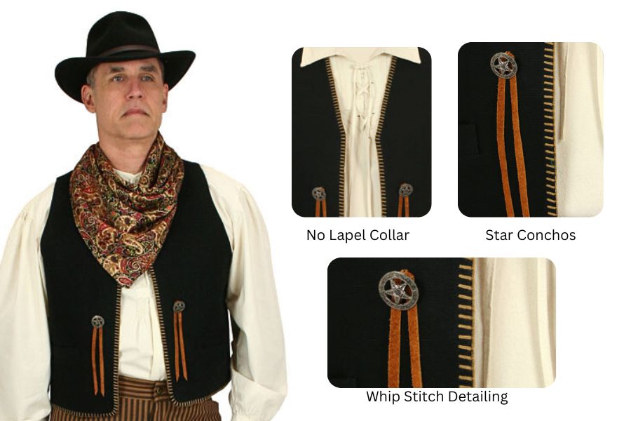 Authentic, High Collar Regency Vests